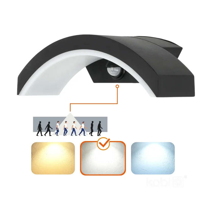 003704 Záhradná nástenná lampa LED OME 10W 4000K LX IP54 black LED2B