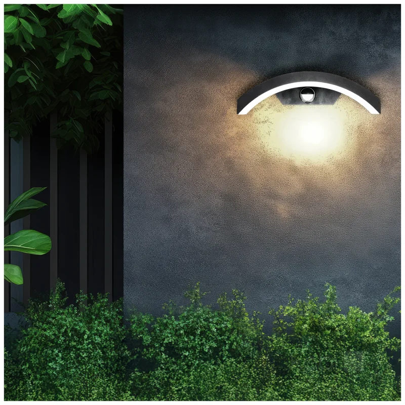 003704 Záhradná nástenná lampa LED OME 10W 4000K LX IP54 black LED2B