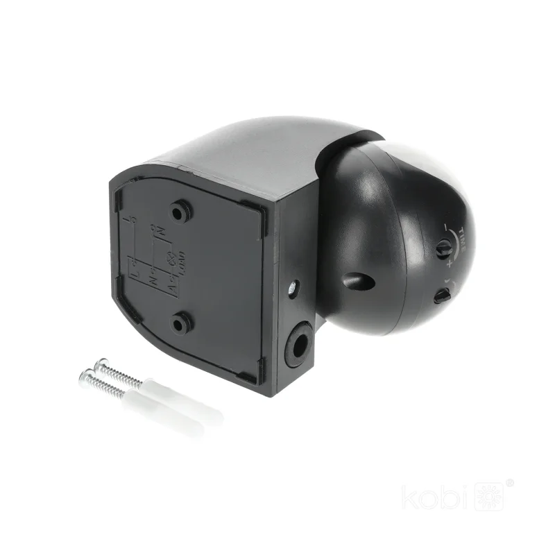 002340 - Pohybový senzor LX40 IP44 180° PIR čierny Kobi Premium