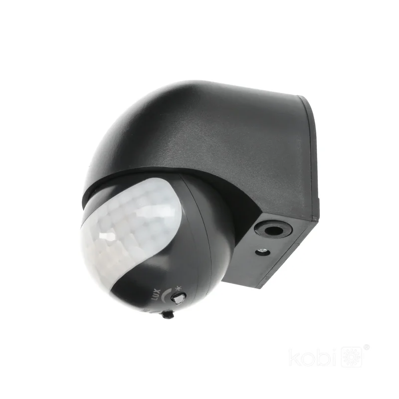 002340 - Pohybový senzor LX40 IP44 180° PIR čierny Kobi Premium