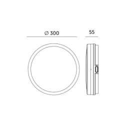 001697 - Stropné LED svietidlo NAIROS G2 18W 3CCT IP65 čierne Kobi Premium