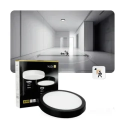 001697 - Stropné LED svietidlo NAIROS G2 18W 3CCT IP65 čierne Kobi Premium
