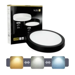 001697 - Stropné LED svietidlo NAIROS G2 18W 3CCT IP65 čierne Kobi Premium