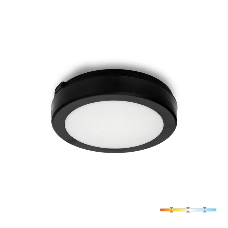 001695 - Stropné LED svietidlo NAIROS G2 12W 3CCT IP65 čierne Kobi Premium
