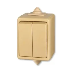 3553-52929 D - Přepínač střídavý dvojitý, řazení 6+6, IP44