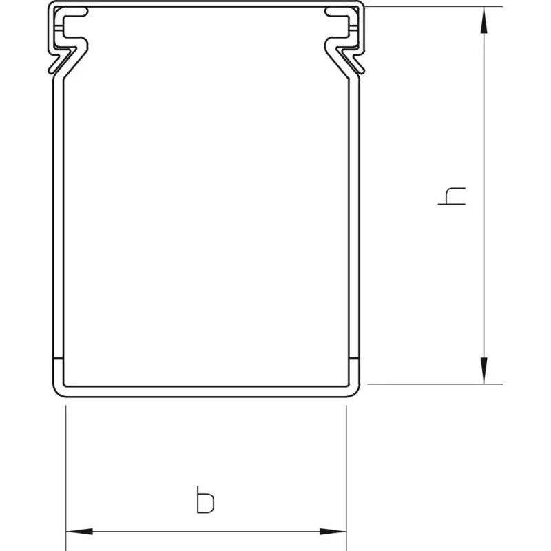 6178016 - Prepojovací kanál 40x80x2000 Polyvinylchlorid kamenná sivá RAL 7030