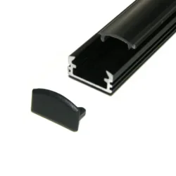 001049 Surface profile P2 anodized 2m black