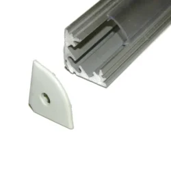 001085 Angular profile P3S anodized 1m silver