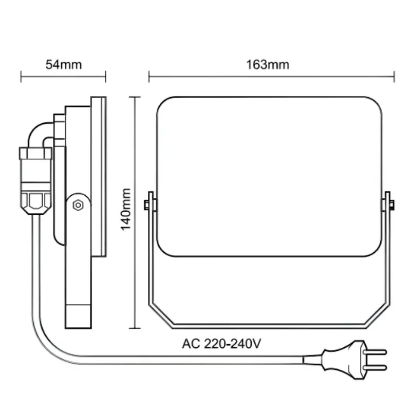 Vonkajší biely LED reflektor 30W / 4000K - LF7123
