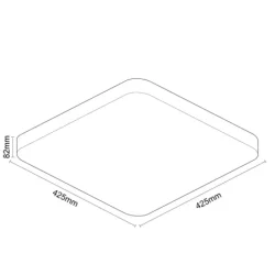 LED stropná lampa OPAL + DO + OVLÁDANIE HLASOM 48W - LC902S/SV