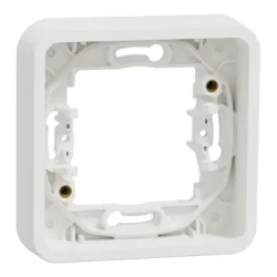 MUR39107 - Rámček IP55 pre zapustenú montáž 1 násobný, Mureva Styl, Biela