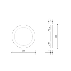 Náhradné / vstavané stropné LED svietidlo ADAPT S CCT so senzorom 30W