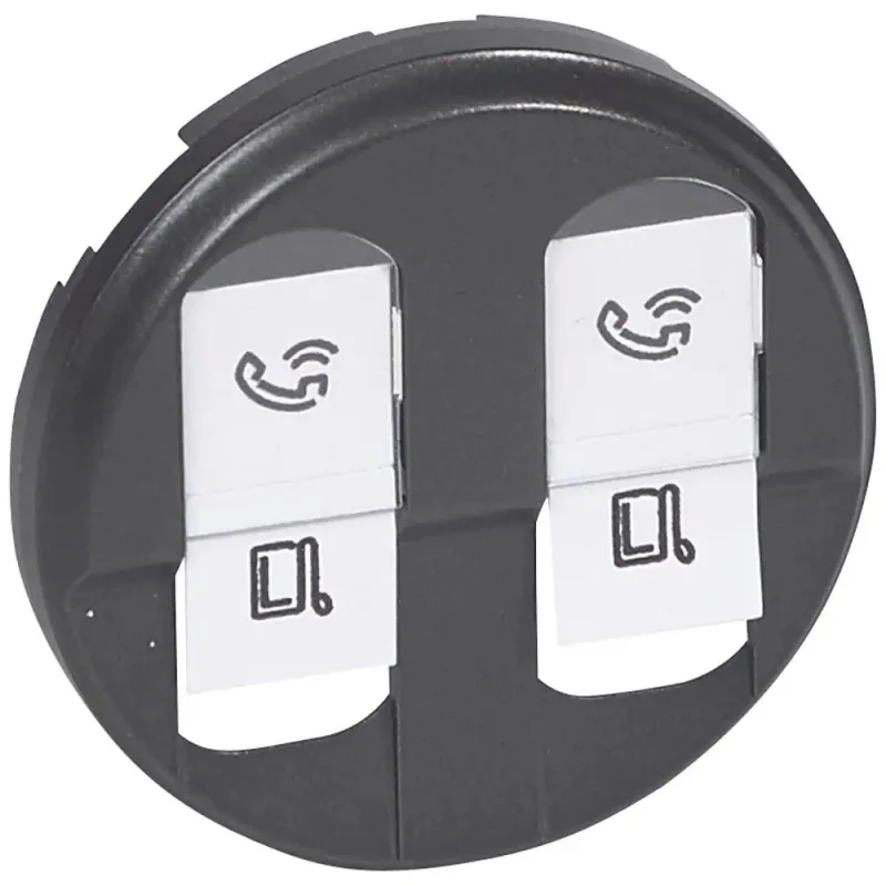 067952 - CÉLIANE KRYT ZÁSUVKA RJ 45 2 VÝSTUPY GRAFIT