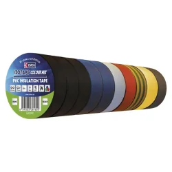 PVC izolačná páska 15 mm / 10 m mix farieb, 10 ks - 2001151092